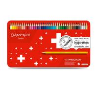 Matite colorate acquerellabili Carand'Ache Swisscolorin conf. da 40 colori assor