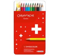 Caran D'Ache Swisscolor Acqua Resistente Bozzetti Artista Colore Matita Metallo