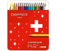 Caran d'Ache Swisscolor Set Matite Da Disegno Resistente All'Acqua, Metallico