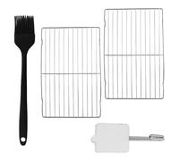 CARANNACLTD 3 Pz Griglia di Raffreddamento in Acciaio Inox, 30x20cm Griglie di Raffreddamento,griglia di Raffreddamento per arrosti, per Cottura di Torte Pane Arrostire