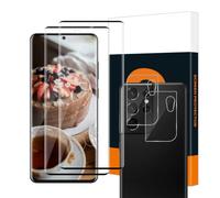 Carantee 2+2 Pack Vetro Temperato per Samsung Galaxy S21 Ultra 5G Film, | Durezza 9H Vetro Protection, bordi curvi in 3D, Touch sensibile, HD Chiaro S21 Ultra Protezione schermo+pellicola obiettivo