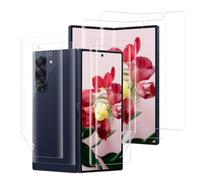 Carantee 2 + 2 pellicole protettive in vetro temperato per Samsung Galaxy Z Fold 6 5G, pellicola protettiva posteriore in morbido TPU, antigraffio, anti-bolle, tocco sensibile, HD trasparente Z Fold 6