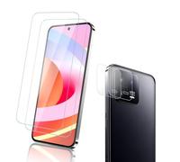 Carantee 2+2 pezzi Vetro Temperato per Xiaomi 13, HD Ad Alta Sensibilità 0,01 s Risposta Protezione schermo, 0,33 mm 9H Anti-Graffio Vetro Protezione, Senza Bolle Antiimpronta Fotocamera Posteriore