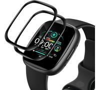 Carantee 2 pellicole protettive in vetro temperato per Fitbit Versa 4/Versa 3/Sense/Sense 2, ultra resistente, antigraffio, Fitbit Versa 4, durezza 9H, ultra trasparente Fitbit Sense 2
