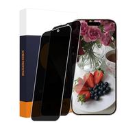 Carantee Vetro Temperato per iPhone 16 Pro Max 5G Film, 2.5D Spy Protection Screen, Senza Bolla, Antipolvere, Anti Graffi, 2 Pack ad alta sensibilità iPhone 16 Pro Max Anti Spia Vetro Protezione