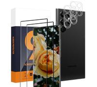 Carantee Vetro Temperato per Samsung Galaxy S24 Ultra 5G Vetro Protection, 9H Durezza, Copertura completa in 3D, Anti Graffi, 2+2 Pack HD Ultra Senza Bolla S24 Ultra Protezione Schermo + Lenti Film