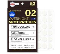 caraseoul Patch Brufoli Notte - Pimple Patch Anti Acne, Idrocolloide Spesso con Aderenza Extra, Bakuchiol & Aloe Vera, Skincare Coreana, Dermatologicamente Testati, 2 Taglie (10/12mm) [52 Pezzi]
