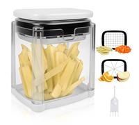 Carastek Affetta Patate, Taglia Patate con 2 Lame in Acciaio Inox,Tagliaverdure a Cubetti,Taglia Verdure Multifunzioneper Tagliapatate per Frutta, Verdure, Fragole, Uova, Carote