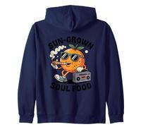 Carattere Arancione Fresco del Cibo dell'anima coltivato al Sole Felpa con Cappuccio