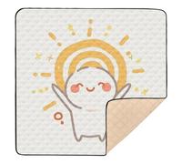 Carattere dei cartoni animati con sole carino pieghevole per interni ed esterni portatile neonato gioco Mat per il bambino