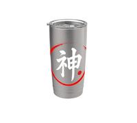 Carattere Kanji parola giapponese "Dio" Bicchiere termico in acciaio inox doppia parete