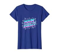 Carattere Principale Energia Neon Burst Tipografia Maglietta, Donna, Blu Reale, L
