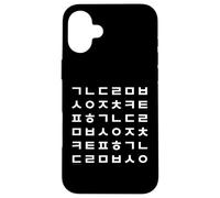 Caratteri in grassetto dell'alfabeto Hangul coreano Custodia per iPhone 16 Plus