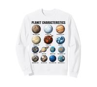 Caratteristiche del Pianeta Tabella educativa della Scienza Spaziale Felpa
