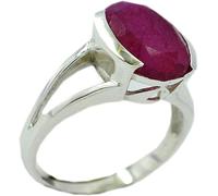 CaratYogi Anello in Argento Sterling 925 con Gambo Diviso Pietra preziosa Scegli Il Tuo Colore Anello Solitario Gioielli per Uomini e Donne Taglie dalla 47 alla 70