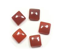 Caratyogi Real Carnelian Totale 20 carati 5 pezzi sciolto pietra preziosa lotto Astrological Square Shape all'ingrosso