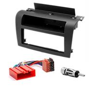CARAV 11-080-15-6 Mascherina autoradio Car 1-DIN in Dash Kit di installazione per Mazda (3) 2004-2008; Axela 2006-2008 con cavo adattatore Pocket + ISO e antenna