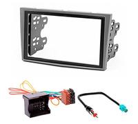 CARAV 11-090-24-7, Mascherina per autoradio 2-DIN Dash, kit ISO di istallazione e adattatore antenna