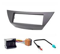 CARAV 11 - 150 - 27 - 7 - Mascherina autoradio Car 1 DIN in Dash Kit per Renault Laguna (X91) 2007 - 2015 + cavo adattatore ISO e antenna