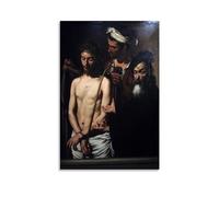 Caravaggio Artwork - Ecce Homo Stampa artistica da parete su tela, idea regalo, stampa artistica per soggiorno e camera da letto, 60 x 90 cm