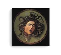 Caravaggio Artwork - Stampa artistica da parete con Medusa, stampa artistica su tela, per camera da letto e soggiorno, 40 x 40 cm