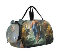 Caravaggio Basket Fruit Duffle Bags per viaggio Tote Weekender Pernottamento Carry on Duffel per ragazzi con scomparto per scarpe, Francois Boucher San Pietro pittura, classico