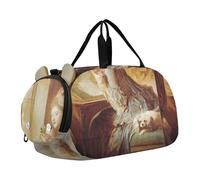 Caravaggio Basket Fruit Duffle Bags per viaggio Tote Weekender Pernottamento Carry on Duffel per ragazzi con scomparto per scarpe, Francois Boucher Madame pittura, classico