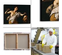 Caravaggio Davide con testa Golia quadro stampa tela dipinto telaio arredo casa