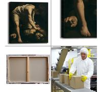 Caravaggio Davide e Golia design quadro stampa tela dipinto telaio arredo casa