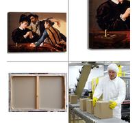 Caravaggio i bari design quadro stampa tela dipinto telaio arredo casa