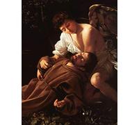 Caravaggio LARGE Notebook #22: Michelangelo Merisi da Caravaggio Notebook College Ruled to Write in 8.5x11" LARGE 100 Lined Pages - Saint Francis of Assisi in Ecstasy - Cool Artist Gifts