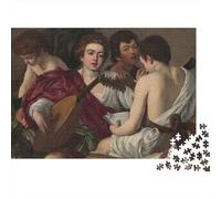 Caravaggio Puzzle Di Legno 1000 Pezzi, Puzzles museo Per Adulti-Relax, Rompicapo Giochi-Classico, Impegnativo Puzzles Musicians Per Giovani Regali