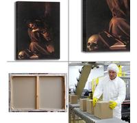 Caravaggio san Francesco preghiera 2 quadro stampa tela dipinto arredo casa