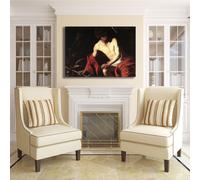 Caravaggio san Giovanni Battista 4 quadro stampa tela dipinto telaio arredo casa
