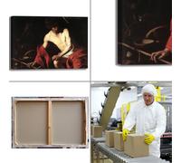 Caravaggio san Giovanni Battista 4 quadro stampa tela dipinto telaio arredo casa