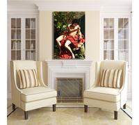 Caravaggio san Giovanni Battista quadro stampa tela dipinto telaio arredo casa