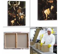 Caravaggio sette opere di misericordia quadro stampa tela dipinto arredo casa