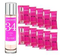 CARAVAN FRAGANCIAS Profumo Donna Nº34 da 150 ml + Set di 10 flaconcini di fragranze femminili diverse da Caravan per scoprire nuovi aromi