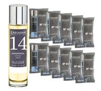 CARAVAN FRAGANCIAS Profumo Uomo Nº14 da 150 ml + Set di 10 flaconcini di profumi maschili diversi da Caravan per svelare nuovi aromi