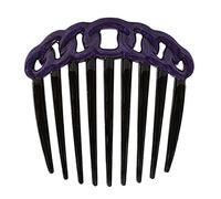 Caravan Viola Smalto Francese decorato nero Design a corda Twist pettine