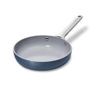 Caraway Mini padella antiaderente in ceramica (1,05 qt, 8 pollici), non tossica, senza PTFE e PFOA, adatta al forno e compatibile con tutti i piani cottura (gas, elettrico e induzione), blu marino