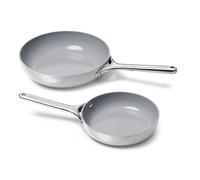 Caraway Padella Duo, padella antiaderente in ceramica (20,3 cm e 26,7 cm), atossica, priva di PTFE e PFOA, adatta al forno e compatibile con tutti i piani cottura (gas, elettrici e a induzione),