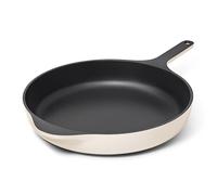 Caraway Padella in ghisa smaltata, 30,5 cm, con rivestimento smaltato a 3 strati, non richiede condimento, compatibile con tutti i piani cottura, priva di sostanze chimiche per sempre, colore: crema