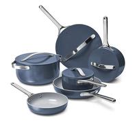 Caraway Set di pentole deluxe in ceramica antiaderente (16 pezzi) pentole, padelle, coperchi e conservazione della cucina, senza PFAS e PFOA, set di padelle adatte al forno e compatibili con tutti i