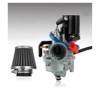 Carb Carburatore Carburatore 19 Mm Con Filtro Dell'aria Per Scooter A 2 Tempi Da 50 Cc E 90 Cc Per JOG JOG50 JOG90 1E40QMB 1PE40QMB 1E50QMG E-TON(Silver set)