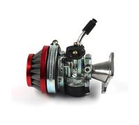 Carb Carburatore Gruppo Filtro Aria Carburatore ATV 49cc 19mm Per 2 Tempi 47cc 49cc Per Mini Moto Tascabile(Rosso)