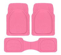 Carbella FlexTough - Tappetini per auto, in gomma, protezione per tutte le condizioni atmosferiche, per auto, SUV, camion, accessori per auto, colore: rosa