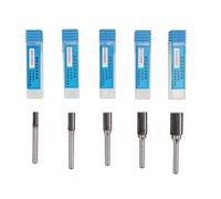 Carbide Burr Set 5 Pcs | Single Cut Rotating Files for Metal Engraving/Polishing/Drilling | 6mm Shank Fits Electric & Pneumatic Tools | 6mm to 14mm Head Sizes A0616M06