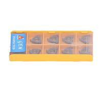 Carbide Coated Turning Inserts 16ER AG60 | 10PCS Threading Cutter Inserts for Stainless Steel/Carbon Steel/MDF | High Hardness & Toughness Coating, 70-180M / min Speed