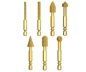 Carbide Drill Bits - Die Grinder Bits | 7 pezzi Carbide Hex Shank Electric Tools Supplies | Gem Drill Bit for Carving Grinding Cutting Engraving Sanding Routing Burnishing Rock Crystal Mining